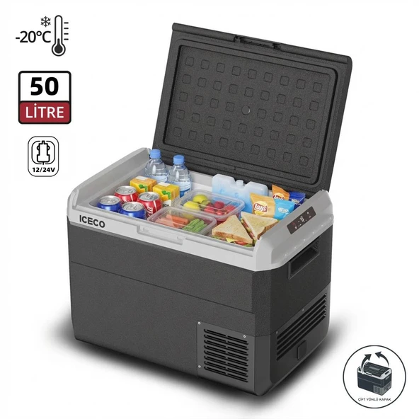 ICECO MCD50D 12/24Volt 50 Litre Kompresörlü Outdoor Oto Buzdolabı ürün görseli 1