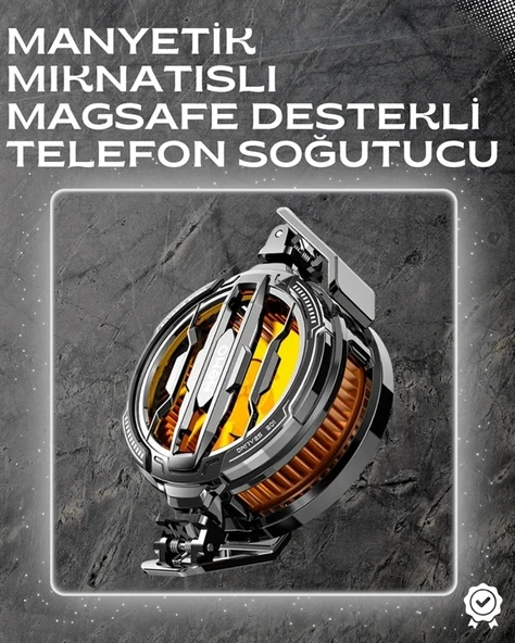 LED Işıklı Telefon Soğutucu | Ultra Sessiz Fan | Mıknatıslı ve Atlı Bağlantı ürün görseli 1