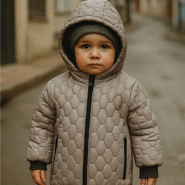 Unisex Vizon İçi Peluş Kapitoneli Mont ürün görseli 1