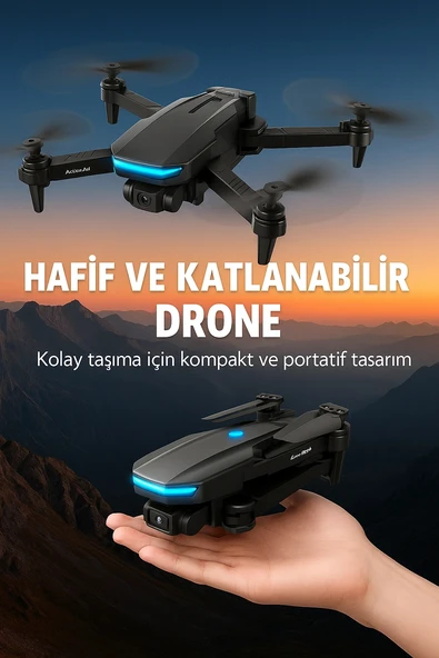 2.4G 4CH Katlanabilir Drone 100 Metre Uçuş Mesafeli - Resim 5