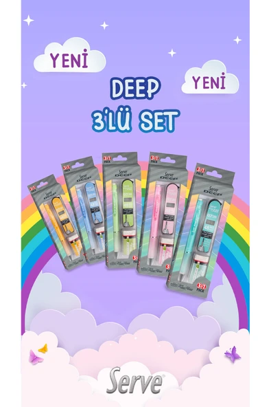 Serve Deep 3lü Okul Seti ürün görseli 1