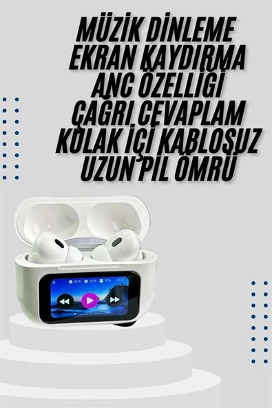 Dokunmatik Ekranlı Air Pro 2 ANC Kulaklık Kablosuz Çok Fonksiyonlu ürün görseli 1