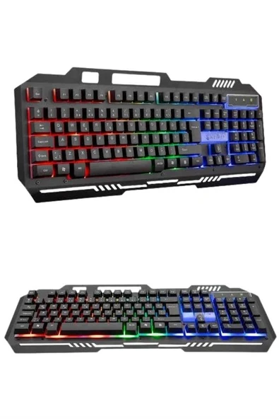 RGB Işıklı   Klavye Q Klavye Mouse Hediyeli - Resim 3