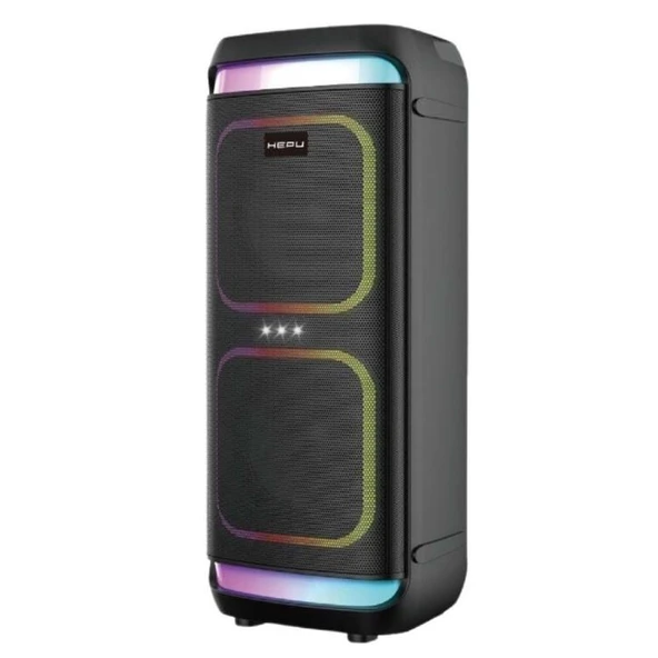 Hepu HP-986 Partybox Sarjlı Mikrofonlu Bluetooth Çift 8” 24W Hoparlör ürün görseli 1