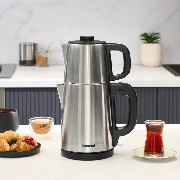 ROYALTEA 1728H ÇELİK ÇAY MAKİNESİ INOX ürün görseli 1