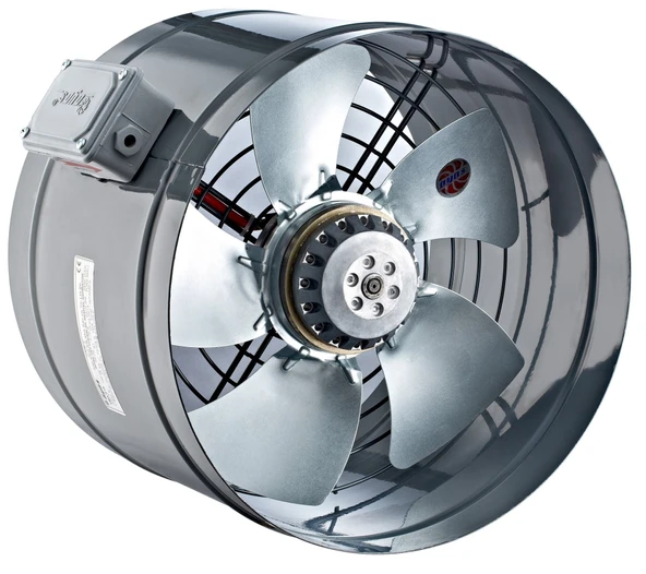 Ayas 31,5 cm çap YBA-315-2K-M 2750 D/D 220/230 volt Monofaze Yuvarlak Kanal Tipi Aksiyel Fan ürün görseli 1