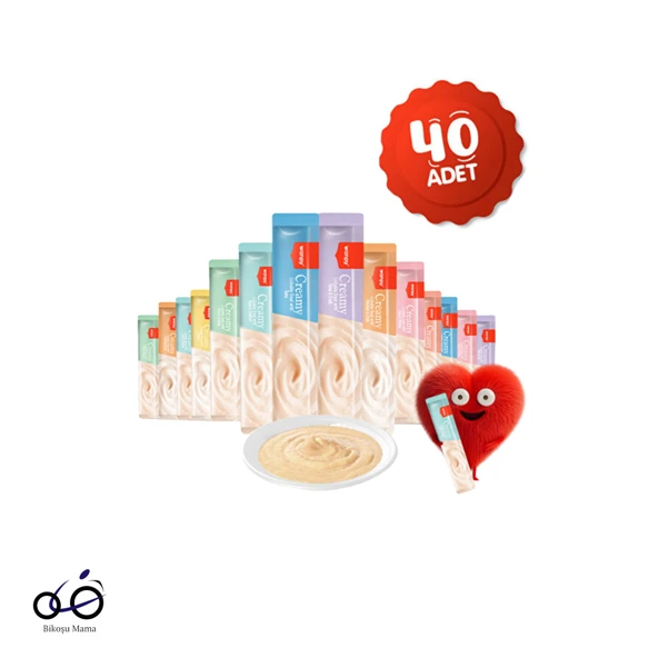 Wanpy Creamy Karışık Krema Sıvı Kedi Ödül Maması 40X14gr ürün görseli 1