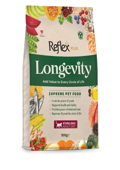 Reflex Plus Longevity Sterilised Hipoalerjenik Balıklı Çok Küçük Irk Kısırlaştırılmış Kedi Maması 900 Gr ürün görseli 1