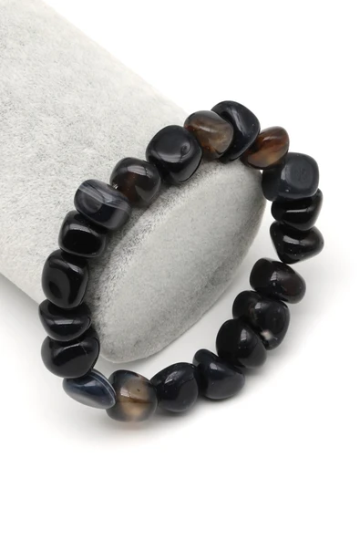 Akik Doğal Taş Bileklik 7 x 13 mm Özel Kesim - BLK-2355 ürün görseli 1