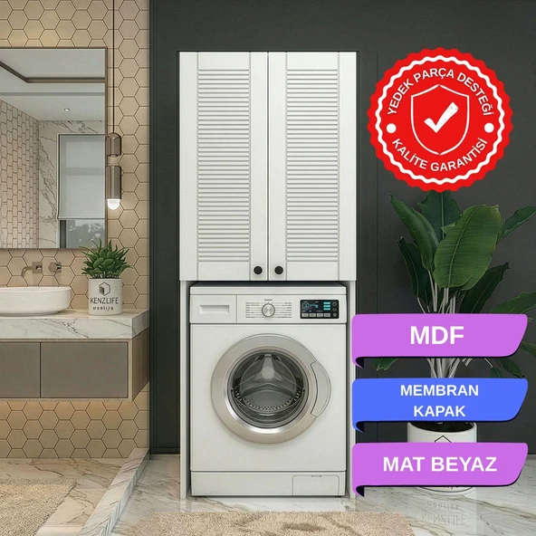Kenzlife membran çamaşır-kurutma-bulaşık makinesi dolabı mahidevran byzbyz panjur 180*70*60 mebran kapak MDF gövde ürün görseli 1