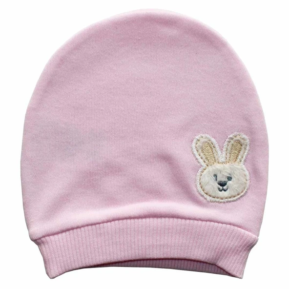 Pembe Tavşanlı Nakışlı Bere - Resim 5