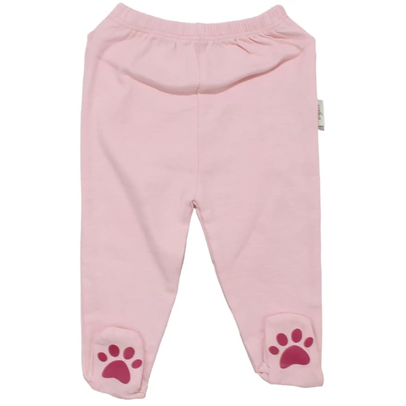 Unisex Pembe Patikli Pati Baskılı Penye Pantolon Tek Alt ürün görseli 1