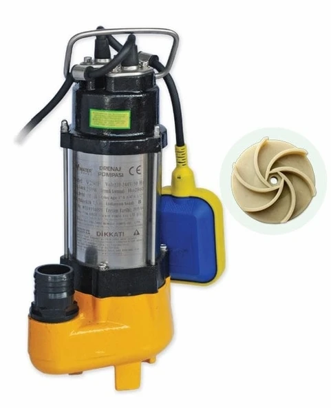 WATER SOUND V250F - 0,5 HP - Drenaj Pompası - Az kirli sular için ürün görseli 1