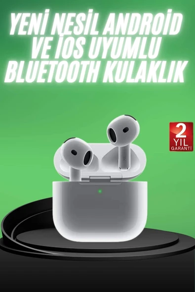 Yeni Nesil Bluetooth Kulaklık Beyaz Çağrı Cevaplayabilen Kablosuz ürün görseli 1
