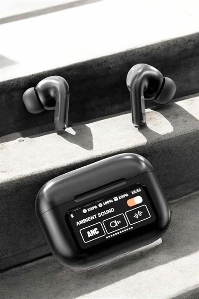 Kablosuz Bluetooth Kulaklık Ekranlı Uzun Şarj Süreli ANC Destekli ürün görseli 1