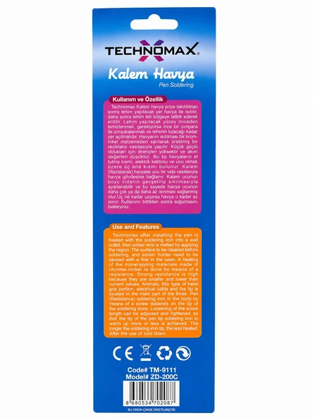Technomax Kalem Havya 60w - Resim 3