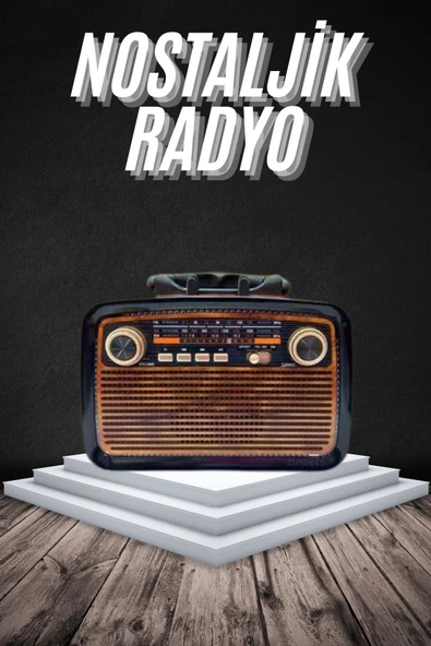 Eskitme Nostalji Tasarımlı Bluetoothlu Nostalji Radyo Ahşap Nostaljik Görünümlü ürün görseli 1