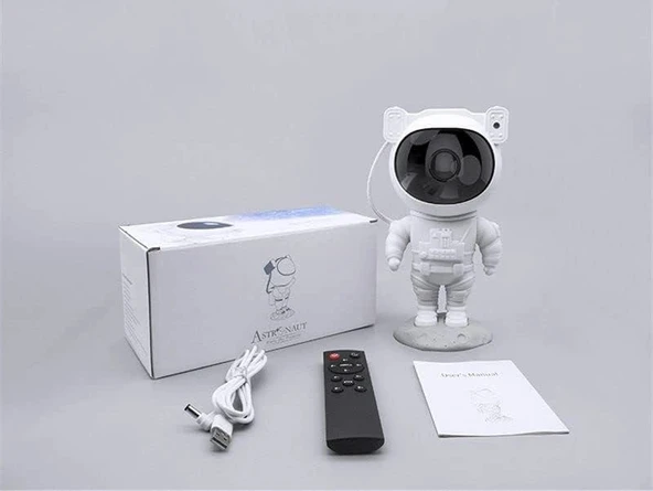 Çocuklara Özel Projeksiyon Astronot Lamba Speaker Sevimli - Resim 2