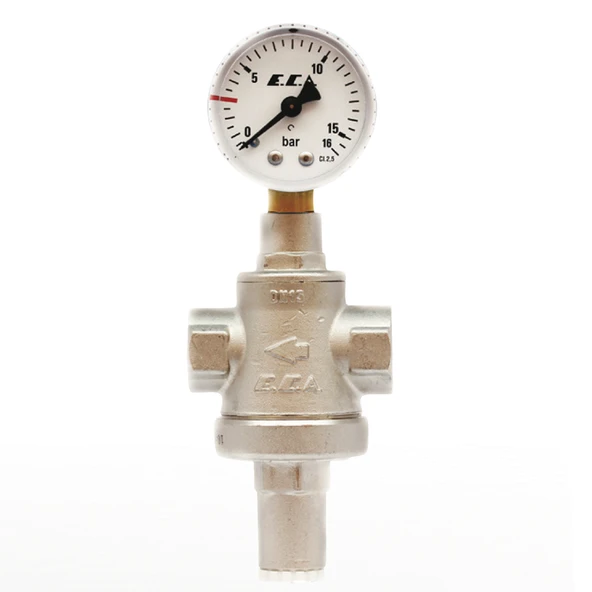 E.C.A. 1 1/4" Basınç Düşürücü Manometreli İç x İç 602111041 ürün görseli 1