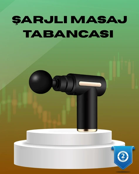 6 Kademeli Kas Masaj Tabancası 4 Başlıklı Güçlü Sessiz Sporcu Masaj Cihazı Şarjlı ürün görseli 1