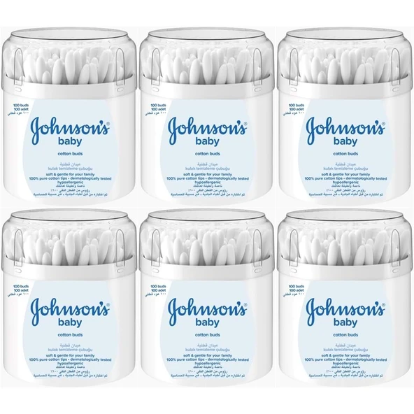 Johnsons Baby Kulak Temizleme Çubuğu 100 Adet (6 Lı Set) ürün görseli 1