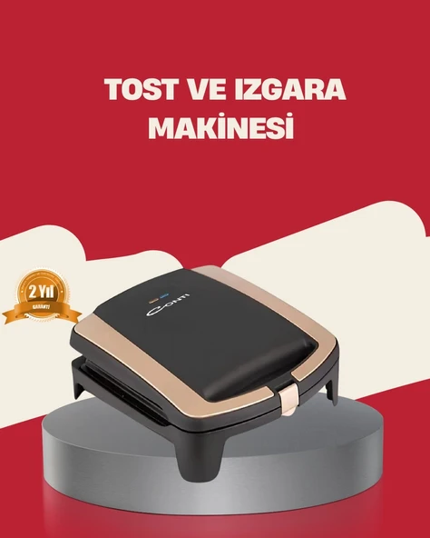 Tost Makinesi Yapışmaz Plaka 1500 Watt Güçlü Performans ürün görseli 1