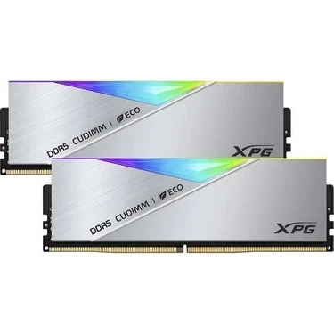 XPG 48GB (2x 24GB) Ddr5 Cudımm 8400MHZ CL40 Rgb Dual Kıt Pc Ram Lancer Sılver AX5CU8400C4024G-DCLACRSG ürün görseli 1
