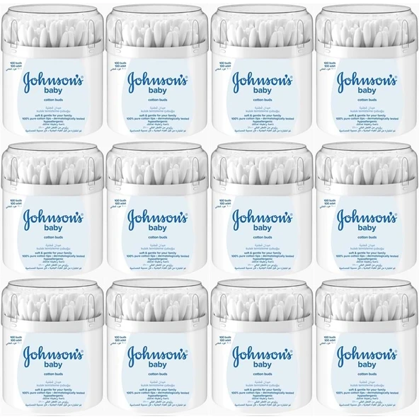 Johnsons Baby Kulak Temizleme Çubuğu 100 Adet (12 Li Set) ürün görseli 1