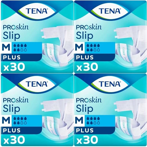 Tena Proskin Slip Plus Bel Bantlı Yetişkin Bezi M - Orta - Medium 120 Adet ürün görseli 1