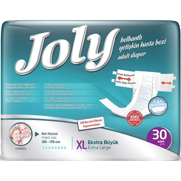 Joly Yetişkin Bezi Bel Bantlı XL - Ekstra Large - Extra Large 30 Adet ürün görseli 1