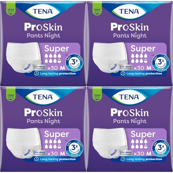 Tena Proskin Pants Süper Night Gece Emici Külot Yetişkin Bezi M - Orta - Medium 120 Adet ürün görseli 1