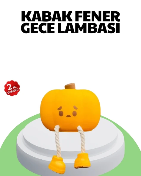 Şarjlı Pumpkin LED Masa Lambası Zamanlayıcılı Dokunmatik ürün görseli 1