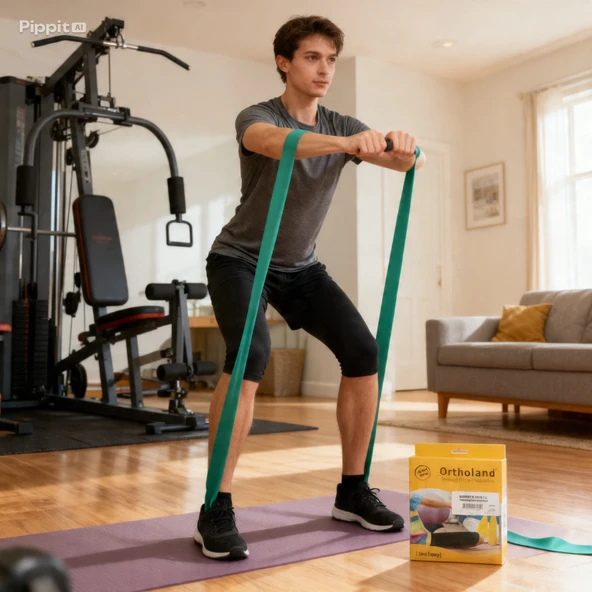 Profesyonel Pilates ve Egzersiz Direnç Bandı - Sarı (X-Light) - 1.5 Metre ürün görseli 1