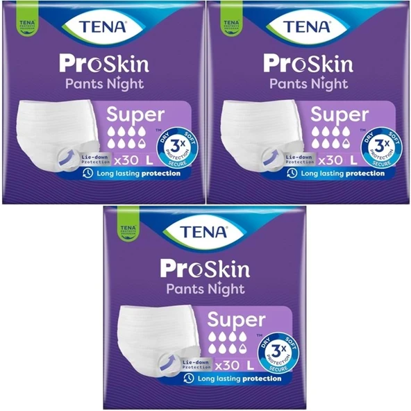 Tena Proskin Pants Süper Night Gece Emici Külot Yetişkin Bezi L - Büyük - Large 90 Adet ürün görseli 1