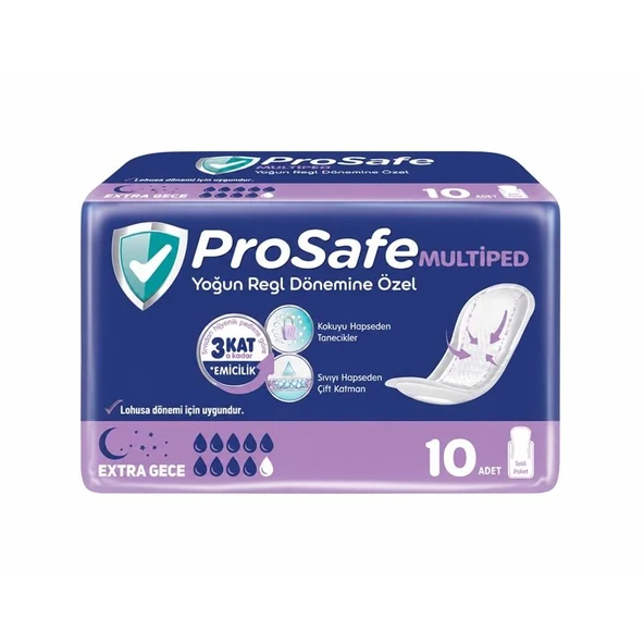 Prosafe Multiped Regl - Mesane - Lohusa Pedi L - Büyük - Large Extra/Gece (İç Adet 10) Tekli Pk ürün görseli 1