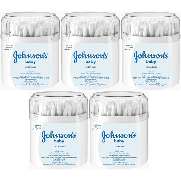 Johnsons Baby Kulak Temizleme Çubuğu 100 Adet (5 Li Set) ürün görseli 1