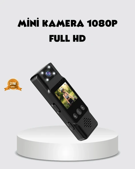 180 Derece Dönebilen Mini Kamera Full HD TFT Ekran Hareket Sensörlü ürün görseli 1