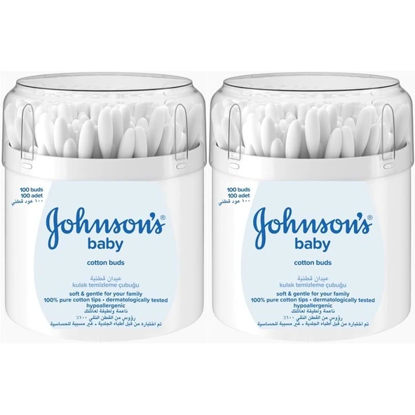 Johnsons Baby Kulak Temizleme Çubuğu 100 Adet (2 Li Set) ürün görseli 1