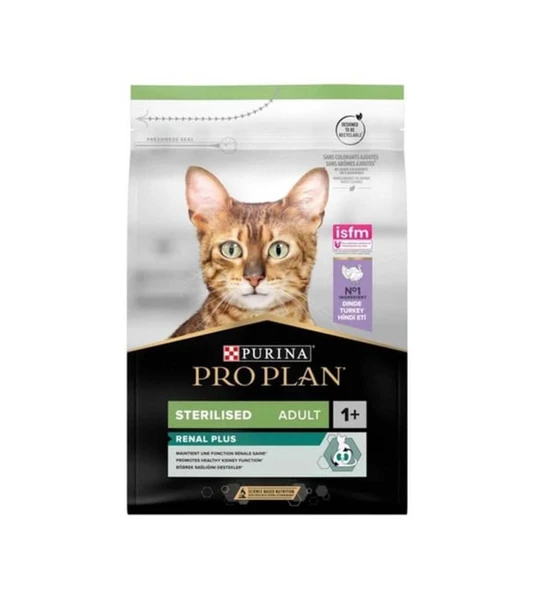 Pro Plan Renal Plus Hindi Etli Kısırlaştırılmış Kedi Maması 10 Kg ürün görseli 1