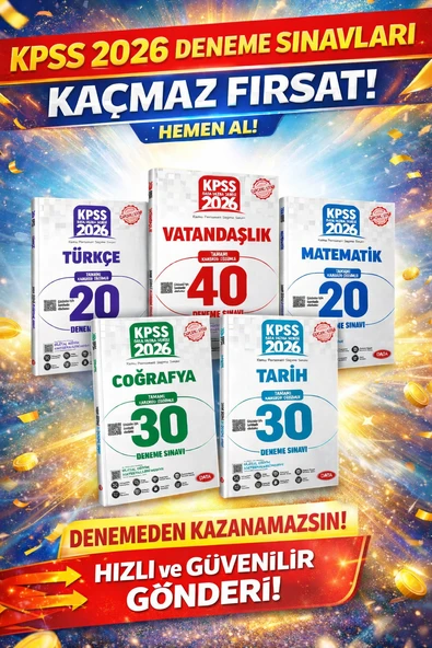 2026 KPSS Ultra Serisi Deneme Seti Tüm Dersler Coğrafya, Tarih, Matematik, Vatandaşlık, Türkçe Süper Data Seti ürün görseli 1
