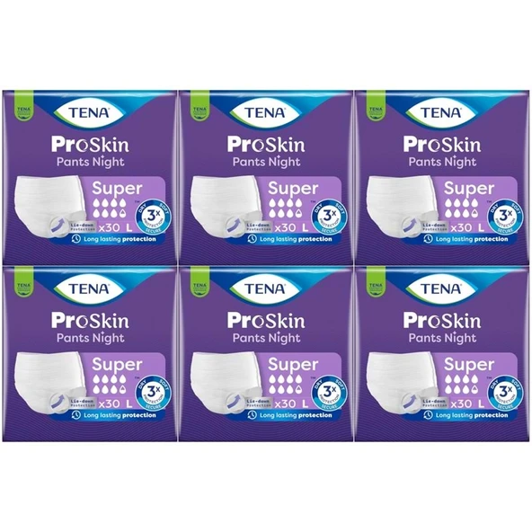 Tena Proskin Pants Süper Night Gece Emici Külot Yetişkin Bezi L - Büyük - Large 180 Adet ürün görseli 1
