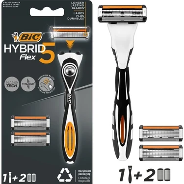 Bic Flex5 Hybrid 5 Bıçaklı 1 Sap + 2 Kartuş Tıraş Bıçağı ürün görseli 1