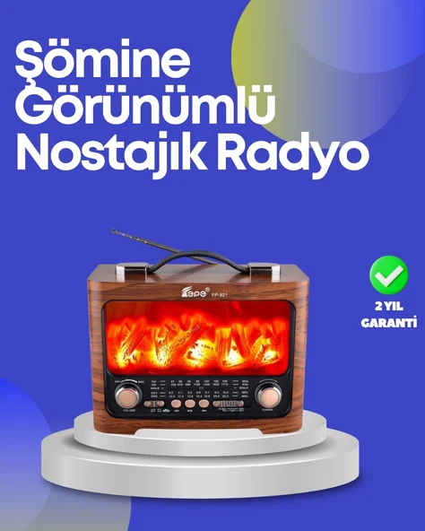 Taşınabilir Kamp Hoparlörü – Solar Şarjlı, Şömine Efektli, 7W Güçlü Ses ürün görseli 1