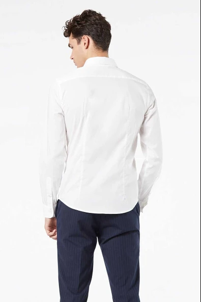 Refined Poplin Beyaz Gömlek Beige Beige S - Resim 2