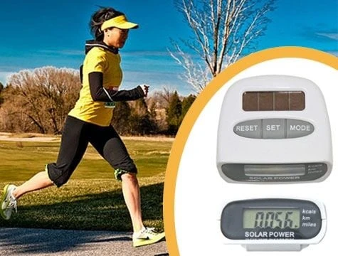 Güneş Enerjili Pedometre ve Kalori Ölçer Adımsayar ürün görseli 1