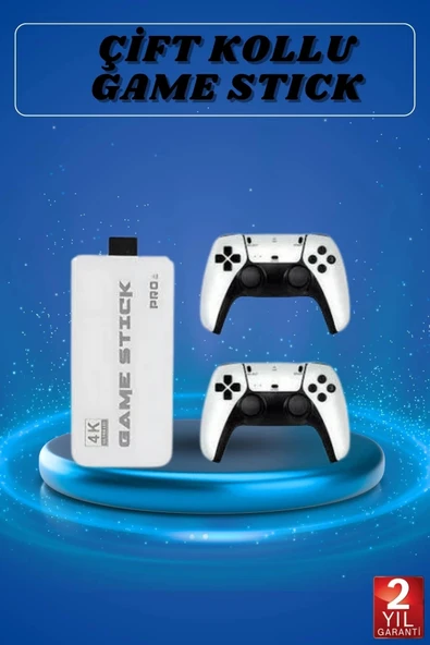 Game Stick 4K Retro Çift Kollu Atari Oyunlari +20000 Oyunlu Konsol Nostalji ürün görseli 1