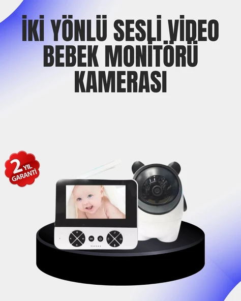 Uzaktan Kontrollü Bebek Kamerası Ninni ve Zoom Özellikli ürün görseli 1