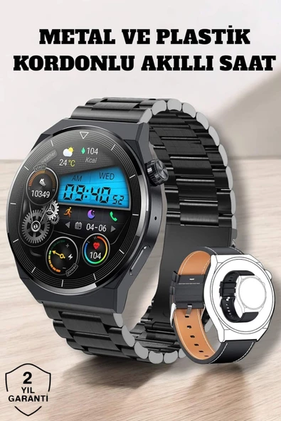 Akıllı Saat Sağlık ve Fitness Takibi Bluetooth Bağlantılı Dokunmatik Ekran ürün görseli 1