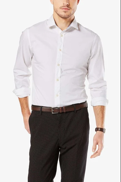 Refined Poplin Beyaz Gömlek Beige Beige S - Resim 4