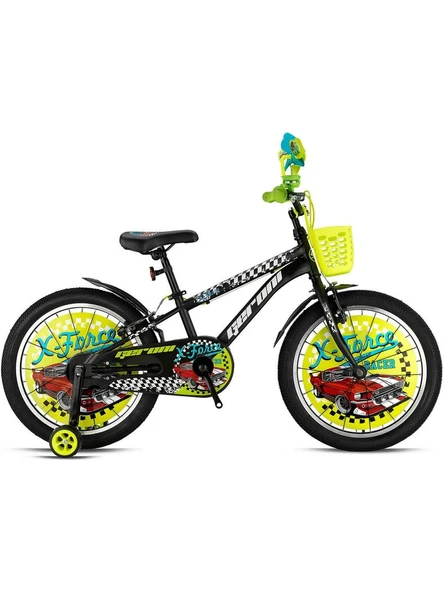 X-FORCE - 20" MTB - 10' - Vitessiz - V.B - Mat Siyah-Beyaz/Neon Sarı ürün görseli 1
